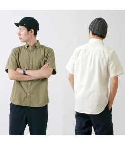 BARNS / BR-5266 Ox S/S button-down shirt