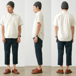 BARNS / BR-5266 Ox S/S button-down shirt