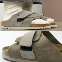 BIRKENSTOCK / Kyoto Sandals Nubuck Leather Suede
