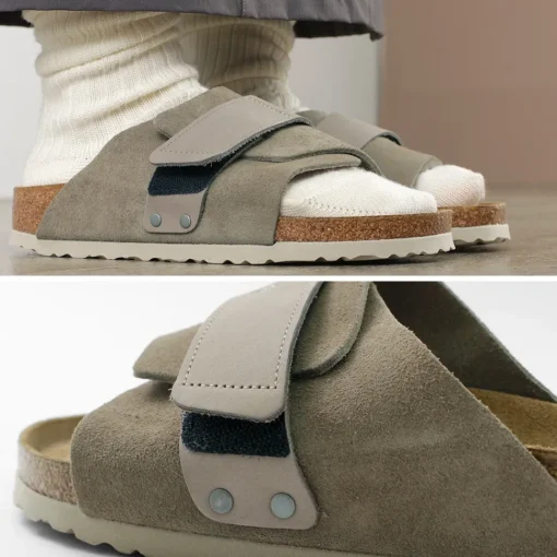 BIRKENSTOCK / Kyoto Sandals Nubuck Leather Suede