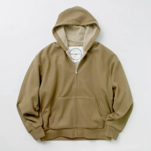 BURLAP OUTFITTER / Grid Fleece Lined Zip Hoodie