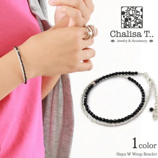 CHALISA T.. / Onyx W-Wrap Bracelet