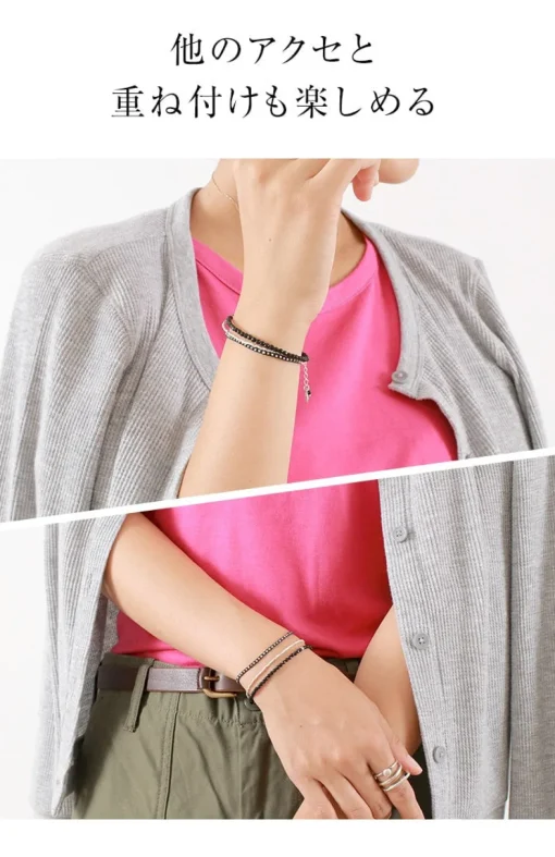 CHALISA T.. / Onyx W-Wrap Bracelet