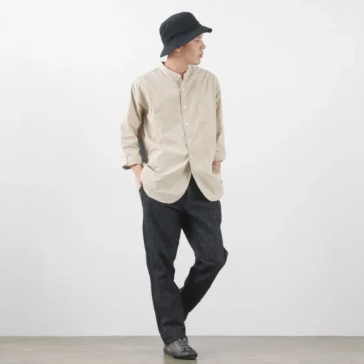 FOB FACTORY / F0516 Cotton hemp herringbone Trouser