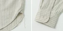 FOB FACTORY / F3485 C/W STRIPE BANDCOLLAR Shirt