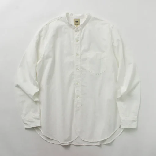 FOB FACTORY / F3429 Long sleeve Ox band collar shirt