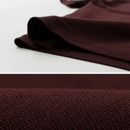 FUJITO / Knit Polo Easy Solid Collar