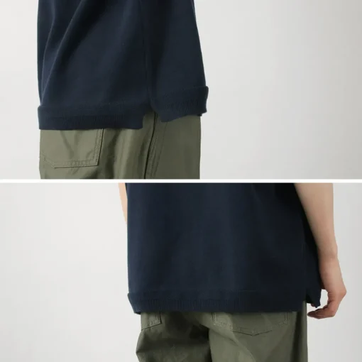 FUJITO / Knit Polo Easy Solid Collar