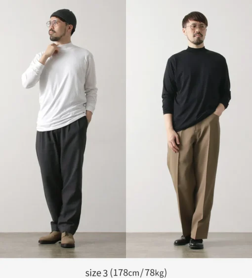 FYNELYNE ENGINEERED BY LIFILL / Cotton Long Sleeve Mock Neck T-Shirt