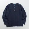 GOOD ON / Long Sleeve Henley Neck T-Shirt