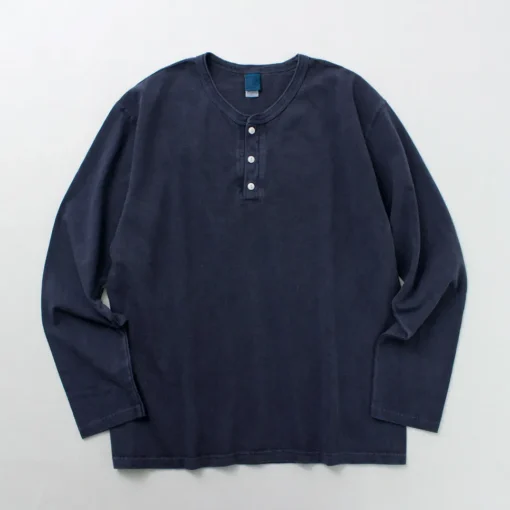 GOOD ON / Long Sleeve Henley Neck T-Shirt