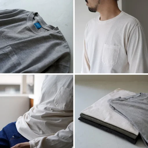 GOOD ON / Long Sleeve Pocket Crew T-Shirt