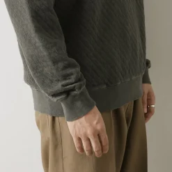 GOOD ON / Quilted Long Sleeve Raglan Crewneck Shirt Photoelectron