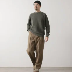 GOOD ON / Quilted Long Sleeve Raglan Crewneck Shirt Photoelectron