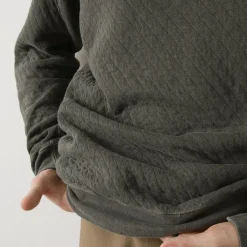 GOOD ON / Quilted Long Sleeve Raglan Crewneck Shirt Photoelectron