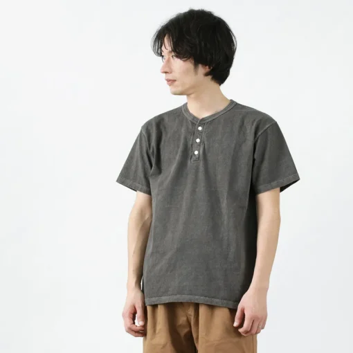 GOOD ON / Short sleeve henley neck T-shirt