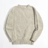 HARLEY OF SCOTLAND / M3480-7 Shetland mid-gauge crew neck knit jumper