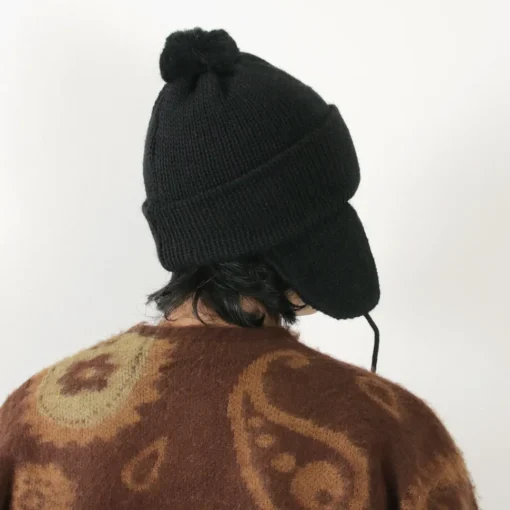 HIGHLAND 2000 / 3G Solid Bobcap Double Ear Cover and Pom Pom and Chin Rope (20cm)