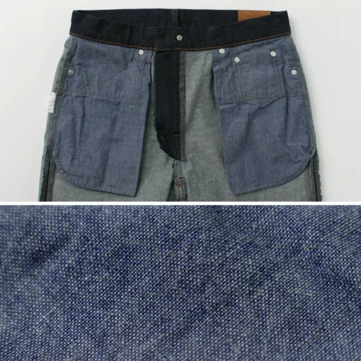 JAPAN BLUE JEANS / 12oz Stretch Center Crease 5P Denim One-washed