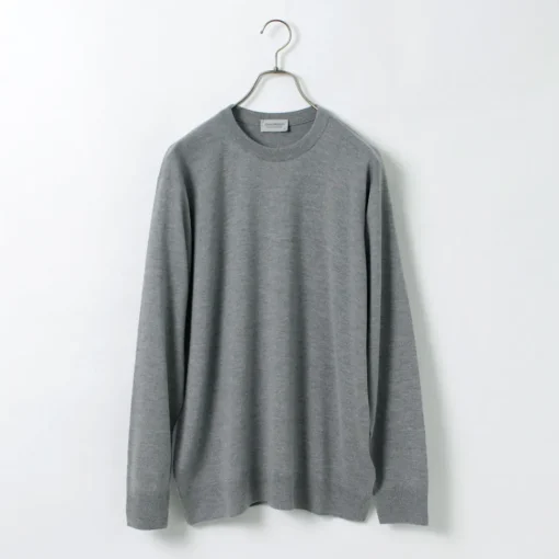 JOHN SMEDLEY / Merino Wool 24 Gauge Crew Neck Knit