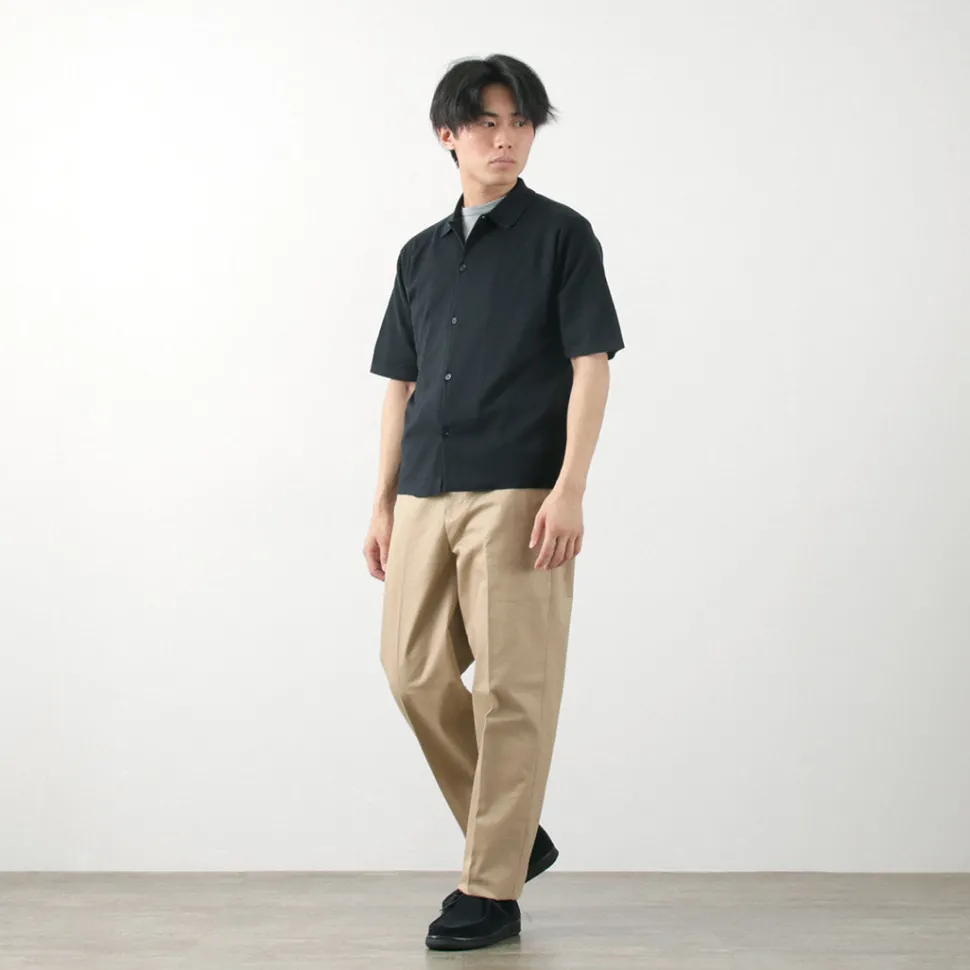 JOHN SMEDLEY / Sea Island Cotton 30 Gauge Knit Shirt