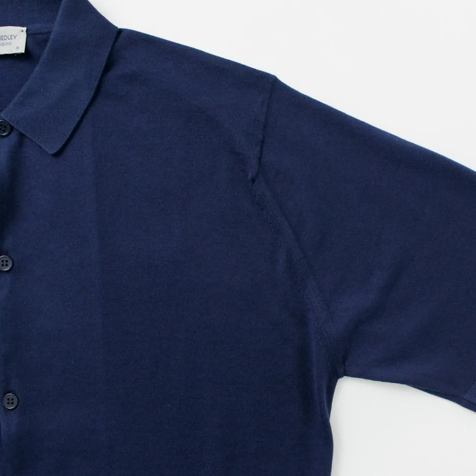 JOHN SMEDLEY / Sea Island Cotton 30 Gauge Knit Shirt