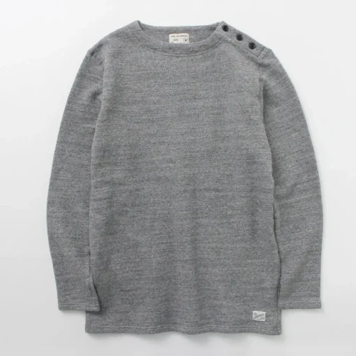 KEPANI / Raffy brushed lining Boat Neck Sweatshirt Basque Shirt