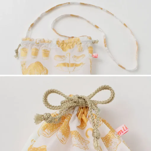 MIKAMI / Printed Nylon Drawstring Bag Shoulder Bag