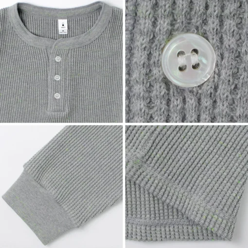 MOC T / Heavy Neon Waffle Henry Neck Pullover