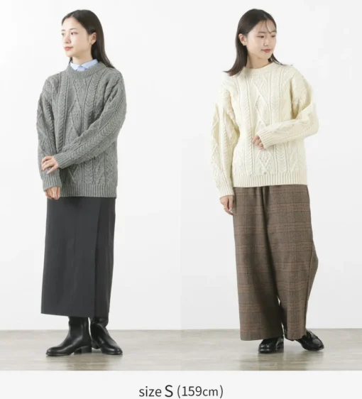 OLD DERBY KNITWEAR / Aran Crew Pullover