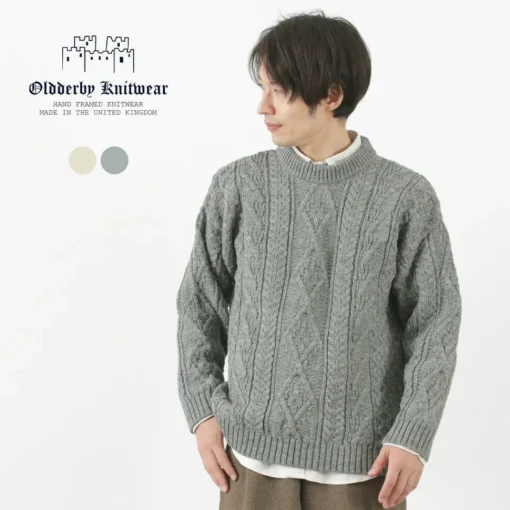 OLD DERBY KNITWEAR / Aran Crew Pullover