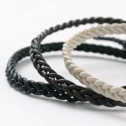 PHADUA / Braided 1.5mm Leather Anklet