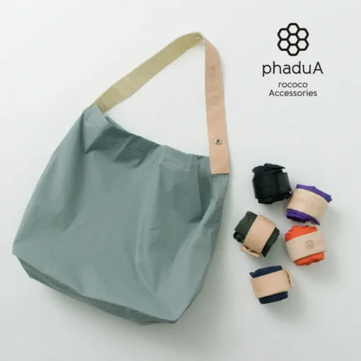PHADUA / Ripstop Nylon Leather Sack/Shoulder Bag
