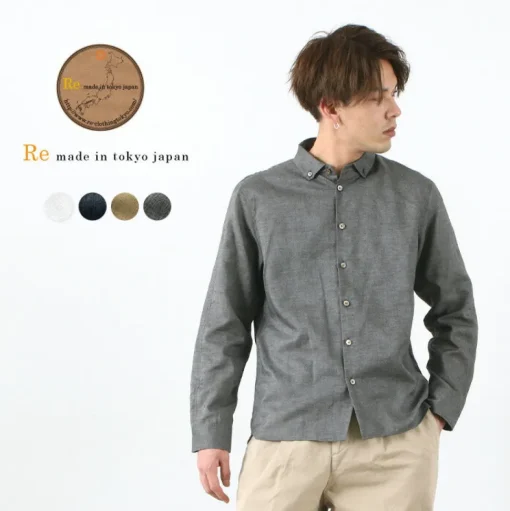 RE MADE IN TOKYO JAPAN / Linen Canvas Split Raglan Shirt