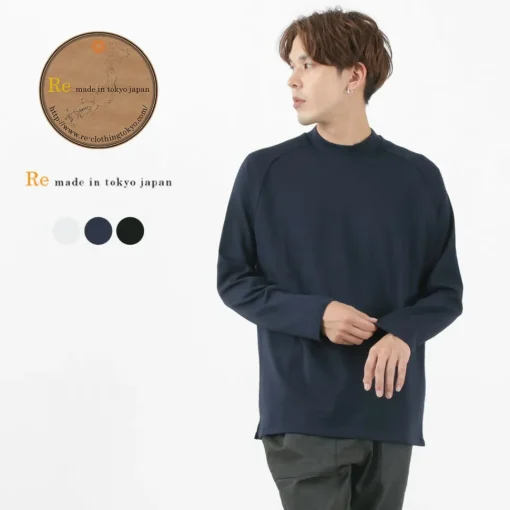 RE MADE IN TOKYO JAPAN / Perfect Inner Giza Mock Neck Long Sleeve T-Shirt