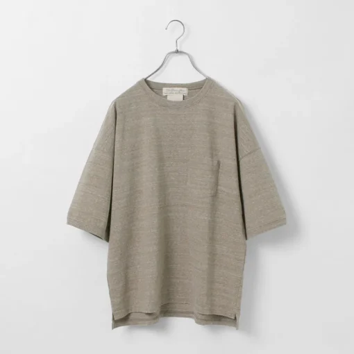 REMI RELIEF / Melange jersey short sleeve pocket T-shirt