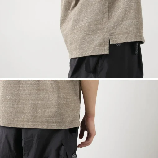 REMI RELIEF / Melange jersey short sleeve pocket T-shirt