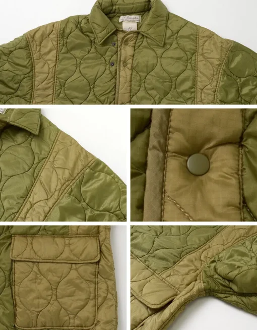 REMI RELIEF / Military Ripstop Short Sleeve Quilted Shirt Jacket