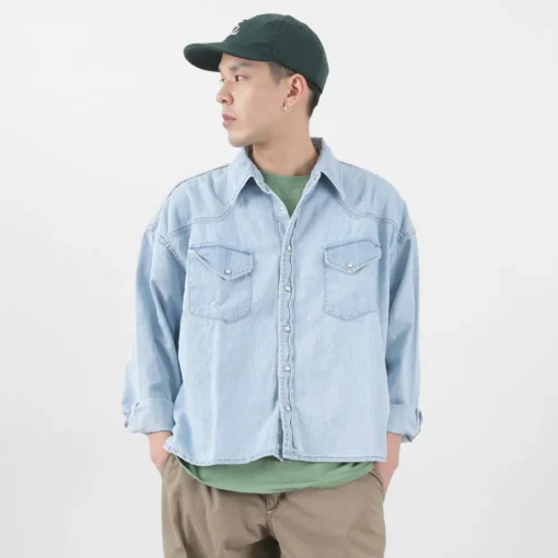 REMI RELIEF / SHORT DENIM WESTERN SHIRT