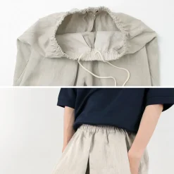 ROCOCO / Vintage Linen Wide Tucked Easy Pants