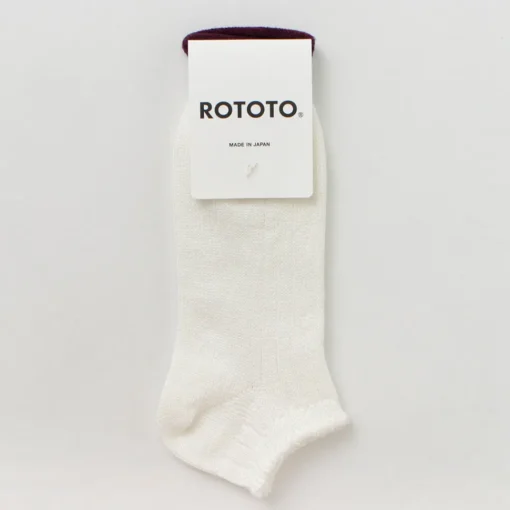 ROTOTO / Linen Cotton Rib Socks Short