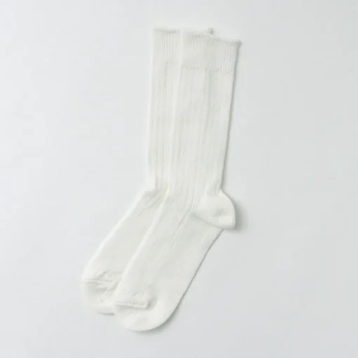 ROTOTO / R1461 linen cotton ribbed socks