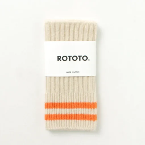 ROTOTO / Striped Seamless Hand Warmer Merino Lamb Wool