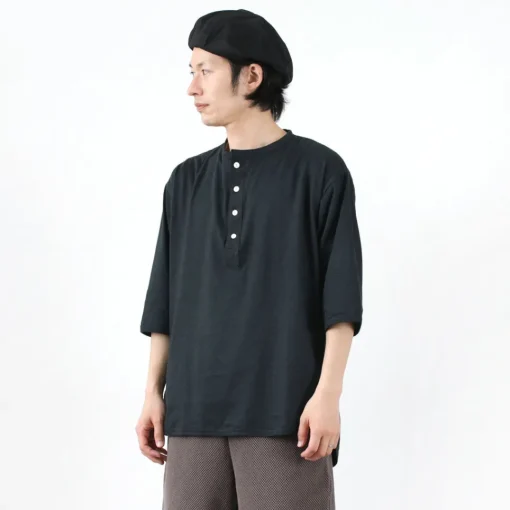 SLOW HANDS / Henry Neck Combi T-Shirt