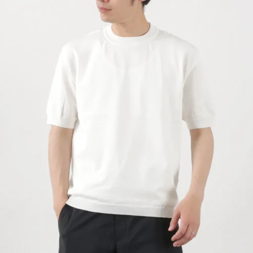 SOGLIA / Cotton Fitted Seamless Knit Tee