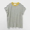 SOGLIA / Open End French Sleeve T-Shirt Striped