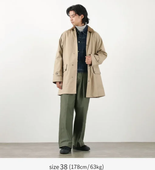 TRADITIONAL WEATHERWEAR / High Density Fabric Corduroy Collar Coat