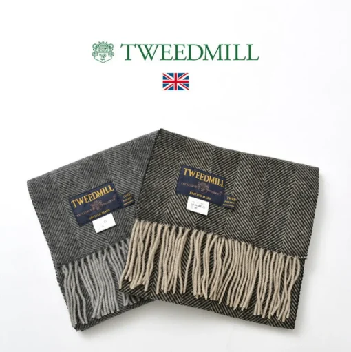 TWEED MILL / Lamb Wool Scarf Herringbone