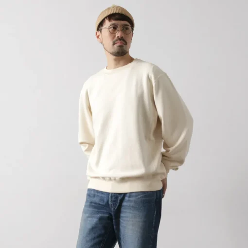 UNDYED / Lined Crew Neck Sweatshirt Colored Organic Cotton