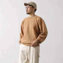 UNDYED / Lined Crew Neck Sweatshirt Colored Organic Cotton